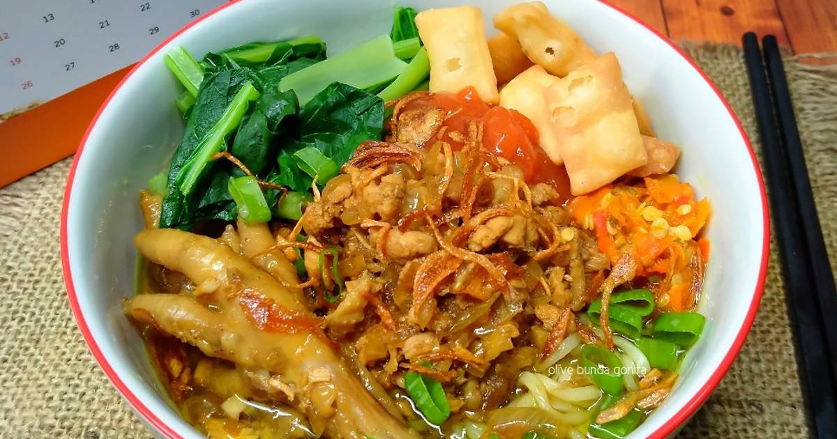 cara membuat mie ayam pangsit