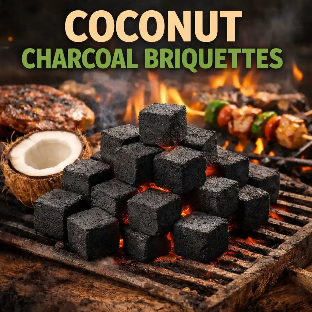 natural coconut charcoal briquettes for grilling