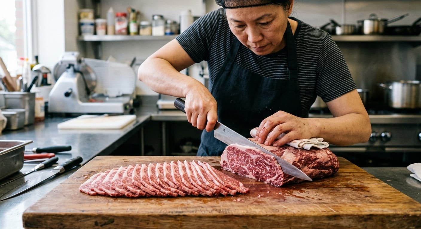 Cara Memotong Daging Sapi Slice Tipis dan Rapi