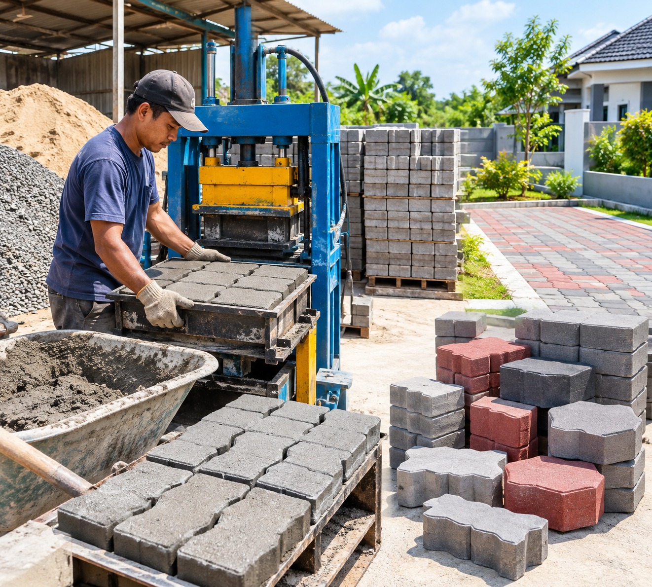 keuntungan produksi paving block